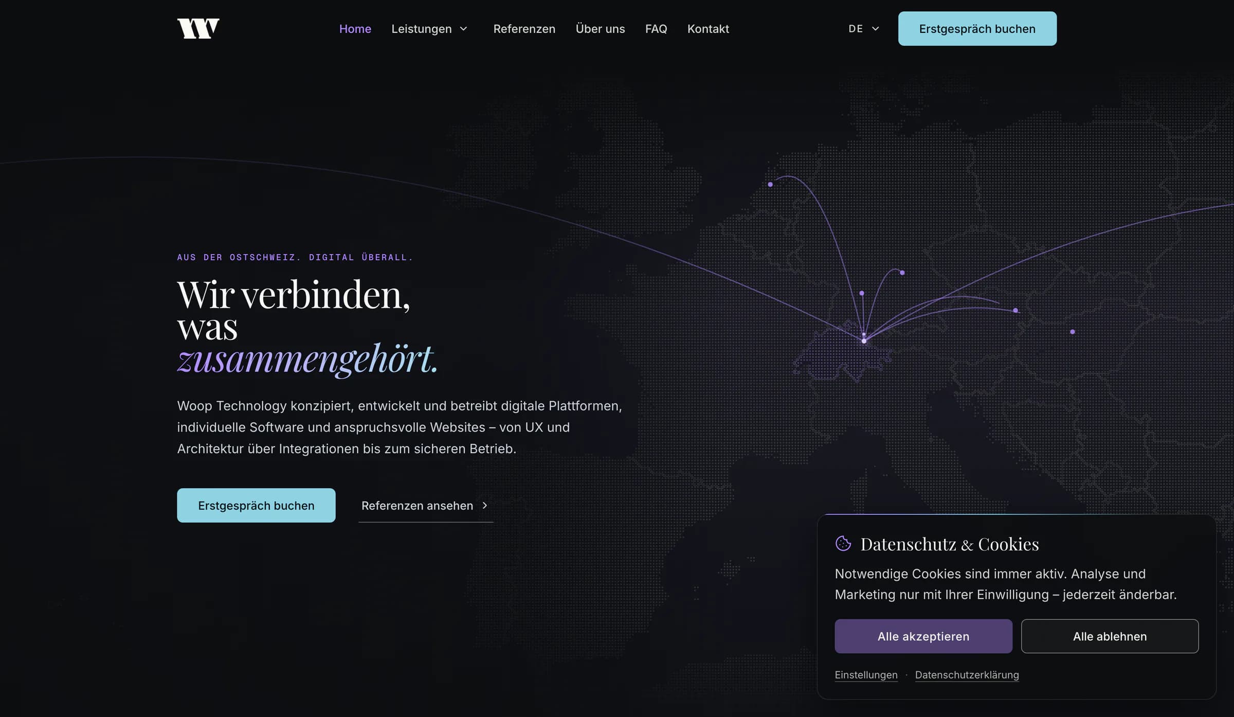 Consent-Banner im Design des Referenzprojekts